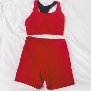 Super Cute Red Workout Set